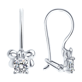Серьги SOKOLOV - Серебро 925, Фианит (арт. 94022200)
