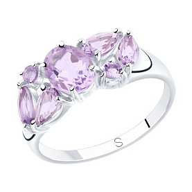 Кольцо SOKOLOV - Серебро 925, Аметист (арт. 92011807)