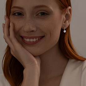 Серьги SOKOLOV - Серебро 925, Фианит (арт. 94023538)