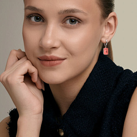 Серьги SOKOLOV - Серебро 925, Кварц, Фианит (арт. 94027764)