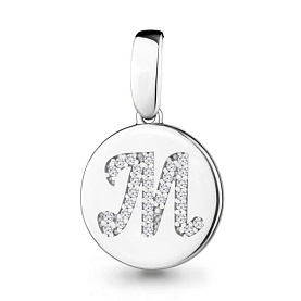 Подвеска Аквамарин - Серебро 925, Фианит (арт. 24025А.5)