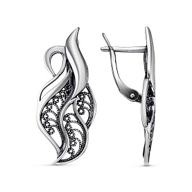 Серьги Красная пресня - Серебро 925 (арт. 33012922)