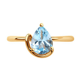 Кольцо Diamant - Золото 585, Топаз, Фианит (арт. 51-310-01560-2)