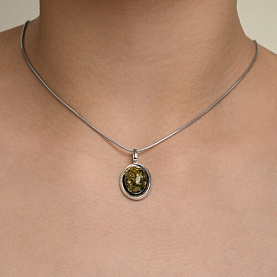 Подвеска SOKOLOV - Серебро 925, Янтарь (арт. 83030359)