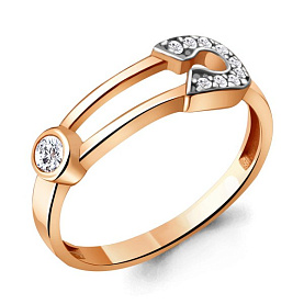 Кольцо Аквамарин - Серебро 925, Фианит (арт. 68048А.6)