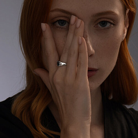 Кольцо SOKOLOV - Серебро 925, Топаз лондон, Фианит (арт. 92011504)