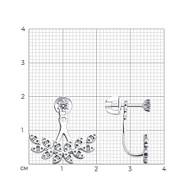 Серьги SOKOLOV - Серебро 925, Фианит (арт. 94025921)