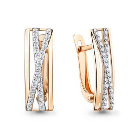 Серьги Аквамарин - Золото 375, Фианит (арт. 49855.8)