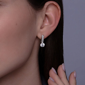 Серьги Diamant - Серебро 925, Фианит (арт. 94-120-02639-1)