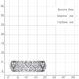Кольцо Аквамарин - Серебро 925, Фианит (арт. 600666А.5)