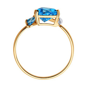 Кольцо SOKOLOV - Золото 375, Топаз (арт. 37714623)