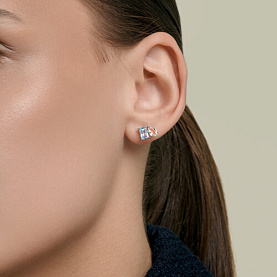 Серьги SOKOLOV - Серебро 925, Горный хрусталь, Топаз (арт. 92025392)