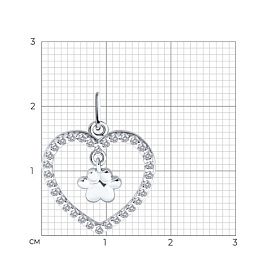 Подвеска Diamant - Серебро 925, Фианит (арт. 94-130-02309-1)