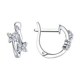 Серьги SOKOLOV - Серебро 925, Фианит (арт. 94020111)