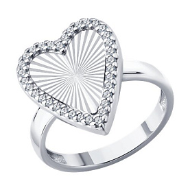 Кольцо SOKOLOV - Серебро 925, Фианит (арт. 94014880)
