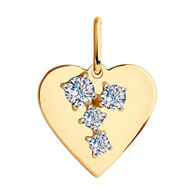 Подвеска SOKOLOV - Золото 585, Фианит (арт. 036096)