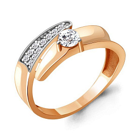 Кольцо Аквамарин - Серебро 925, Фианит (арт. 66653А.6)