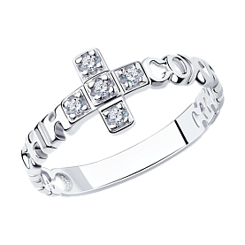 Кольцо SOKOLOV - Серебро 925, Фианит (арт. 94011892)