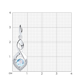 Подвеска Diamant - Серебро 925, Топаз, Фианит (арт. 94-330-00380-1)