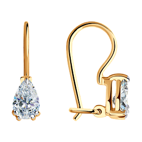 Серьги SOKOLOV - Золото 375, Фианит (арт. 029416-4)