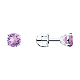 Серьги SOKOLOV - Серебро 925, Аметист (арт. 92021089)