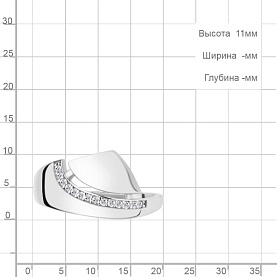Кольцо Аквамарин - Серебро 925, Фианит (арт. 64857А.5)