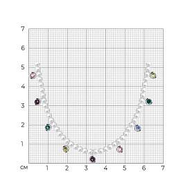 Колье SOKOLOV - Серебро 925, Жемчуг имитация, Фианит (арт. 94071068)