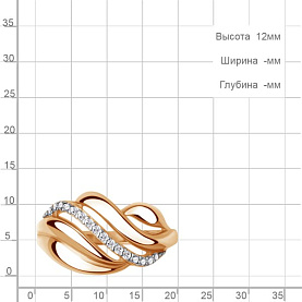 Кольцо Аквамарин - Серебро 925, Фианит (арт. 600856А.6)