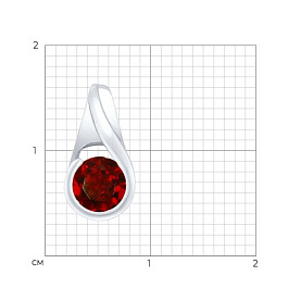 Подвеска SOKOLOV - Серебро 925, Гранат (арт. 92030524)