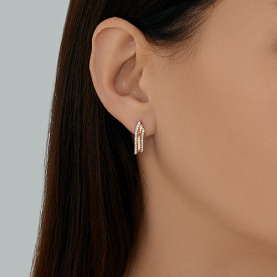 Серьги Diamant - Золото 585, Фианит (арт. 51-120-02868-1)