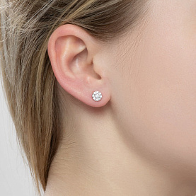 Серьги SOKOLOV - Серебро 925, Фианит (арт. 94021906)