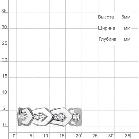 Кольцо Аквамарин - Серебро 925, Фианит (арт. 600876А.5)