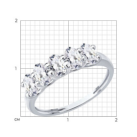 Кольцо Diamant - Серебро 925, Фианит (арт. 94-110-00067-1)