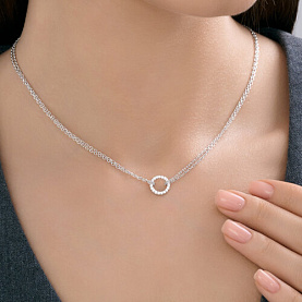 Колье SOKOLOV - Серебро 925, Фианит (арт. 94071281-91)