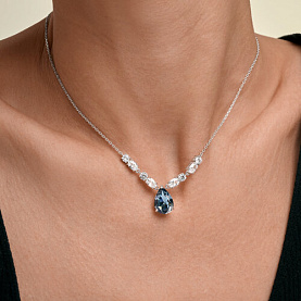 Колье SOKOLOV - Серебро 925, Кристалл, Фианит (арт. 94071444)