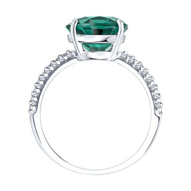 Кольцо SOKOLOV - Серебро 925, Синтетический кварц , Фианит (арт. 92014682)