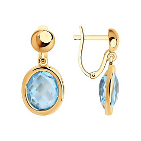 Серьги SOKOLOV - Золото 375, Топаз (арт. 37727365)