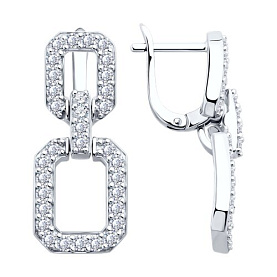 Серьги SOKOLOV - Серебро 925, Фианит (арт. 94026535-91)