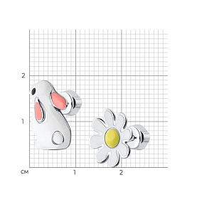 Серьги SOKOLOV - Серебро 925, Эмаль (арт. 94025944)