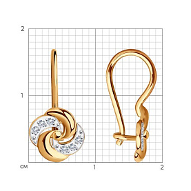Серьги SOKOLOV - Золото 375, Фианит (арт. 31-120-01484-1)
