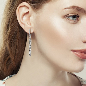 Серьги Аквамарин - Серебро 925 (арт. 30868.5)