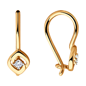 Серьги Diamant - Золото 585, Фианит (арт. 51-120-00689-1)
