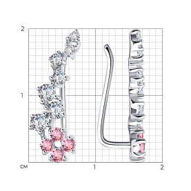 Серьги SOKOLOV - Серебро 925, Фианит (арт. 94025016)