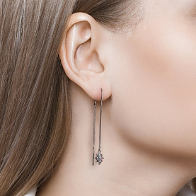 Серьги SOKOLOV - Серебро 925, Фианит (арт. 94020562)