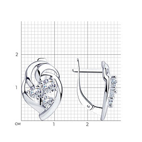 Серьги Diamant - Серебро 925, Фианит (арт. 94-120-00542-1)
