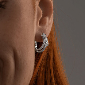 Серьги SOKOLOV - Серебро 925, Фианит (арт. 94025881)