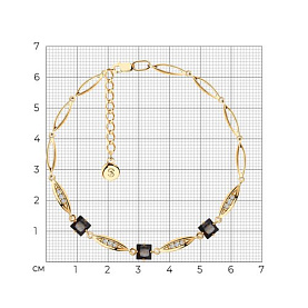 Браслет SOKOLOV - Серебро 925, Раухтопаз, Фианит (арт. 92050120)