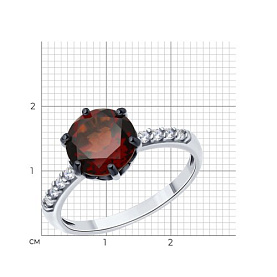 Кольцо SOKOLOV - Серебро 925, Синтетический ситалл , Фианит (арт. 92014372)