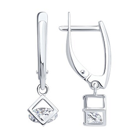 Серьги SOKOLOV - Серебро 925, Фианит (арт. 94027087)