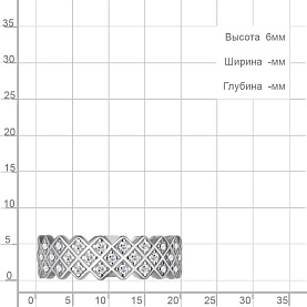 Кольцо Аквамарин - Серебро 925, Фианит (арт. 600601А.5)